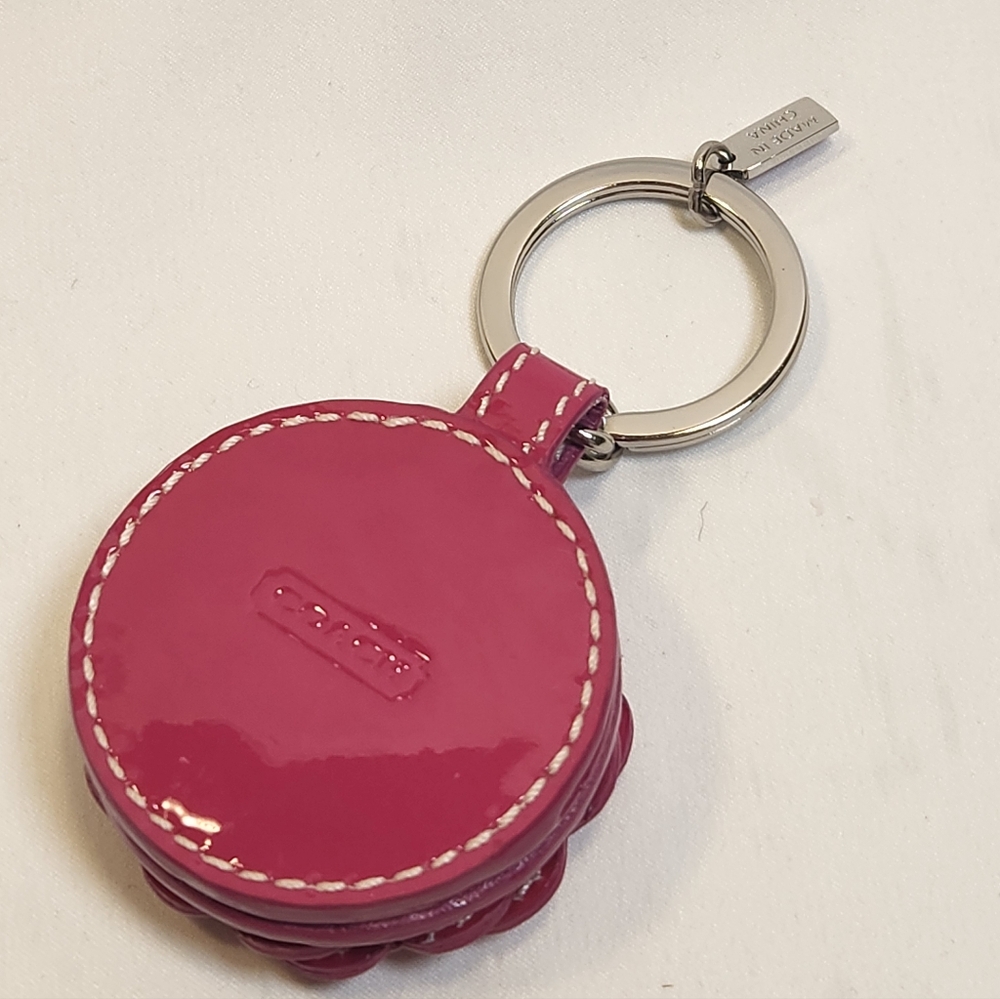 Coach RARE Pink Flower Mini Photo Keychain - Picture 3 of 4